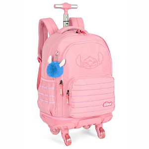 Mochila de Rodinhas Luxcel Stitch Salmão - MC49232