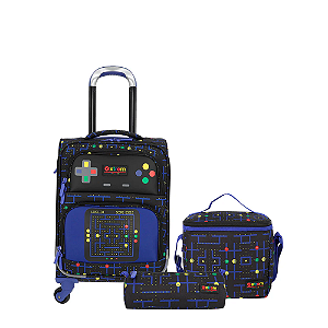 Conjunto Mochila Samsonite Infantil Speedy Pack Gamer Azul - 151085