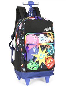 Mochila Com Rodas Infantil Luxcel Divertidamente 2 Preto - MC47757