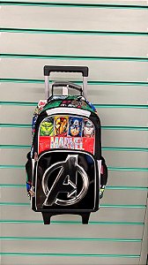 Mochila Com Rodas Infantil Luxcel Avengers Preto - IC41666