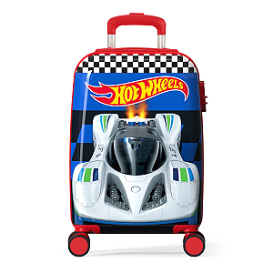 Mala Infantil Luxcel Hot Wheels Azul - MF10485