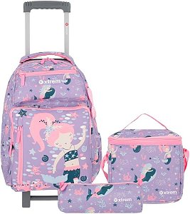 Kit Mochila e Lancheira Samsonite New Run Pack 4XT Sereia Lilás - 151069