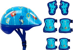 Kit de Proteção Capacete e Cotoveleira BBR Toys Sonic - S012