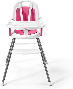 Cadeira de Alimentação Multikids 3 em 1 Berry Rosa - BB390