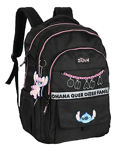 Mochila Infantil Luxcel Stitch Laptop Preto - MJ50081SC