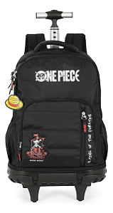 Mochila Com Rodas Infantil Luxcel One Piece Preto - MC49804