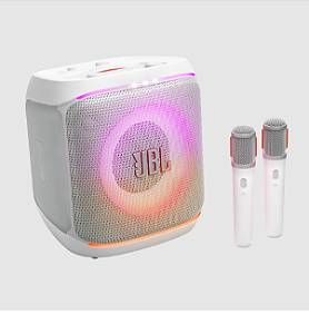 Caixa de Som JBL Partybox Encore 2 C/ 2 Microfones - Branca