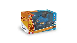 Carrinho de Controle Remoto Multikids Hot Wheels Stunt 4 Canais Azul Luz e Som - BR2476