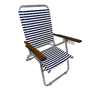 Cadeira Zaka Fragata Listrada Azul - Até 120kg