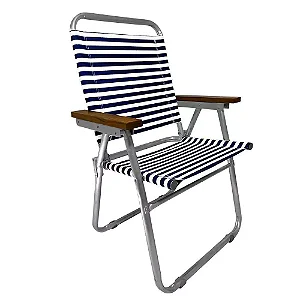 Cadeira Zaka Caravela Azul Listrada - Até 120kg