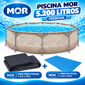 Piscina Mor Circular 5200L Premium + CAPA + FORRO
