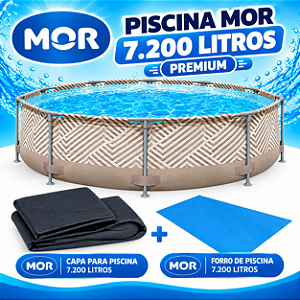 Piscina Mor Circular 7200L Premium + CAPA + FORRO