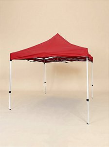 Tenda Articulada Poliéster Impermeável 3mX3m Vermelha