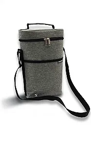 Bolsa Térmica Soprano Everest Para 2 Garrafas 5L - Cinza/Preto