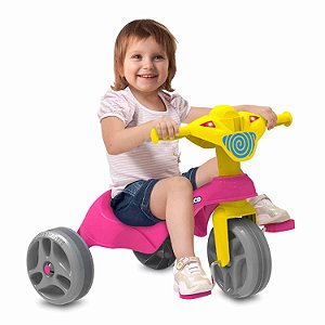 Triciclo Bandeirante Zootico Passeio e Pedal Joaninha - Rosa