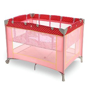 Berço Fit Voyage Rosa Puppy