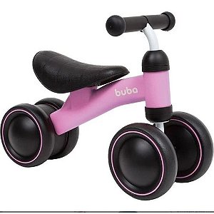 Bicicleta de Equilíbrio BUBA 4 Rodas Rosa