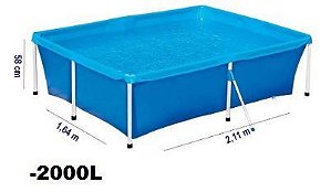 Piscina Mor Com Armação 2000 Litros