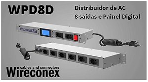 Regua de AC Wire Conex WPD8D 8 Saidas Digital