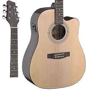 Violão Stagg SA40DCFI-N Folk Natural Elétrico