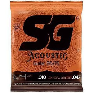 Encordoamento SG Violao Aco 010 SG6685 Bronze 85/15