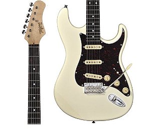 Guitarra Tagima T-635 OWH DF/TT Branca Escala Escura Escudo Shell