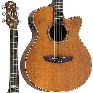 Violão Strinberg SA-200C SMS Artistico Aço Elétrico Marrom Fosco