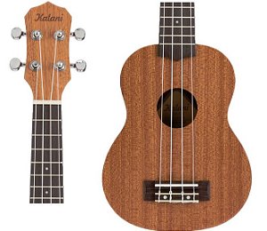 Ukulele Kalani 220SS Soprano 21 Tribes Series Acustico Natural Sapele c/ Capa