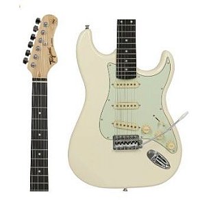Guitarra Tagima Woodstock TG-500 OWH DF/MG Branco Escala Escura Escudo Claro