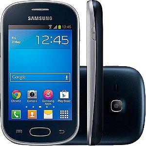 Smartphone Samsung Galaxy Fame Lite S6790 Desbloqueado Vivo Android 4.1 Tela 3.5" 4GB Câmera 3MP 3G Wi-Fi GPS - Preto