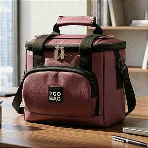 Bolsa Térmica 2go Bag Mid Casual Marsala com Capacidade para 6,6 Litros