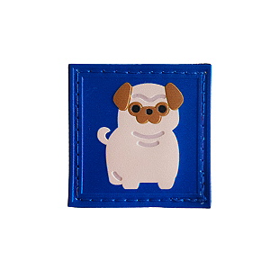 Patch 37 - Pug fundo Azul