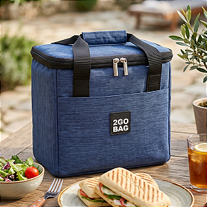 Bolsa Térmica 2go Bag Mid Navy com Capacidade para 6,6 Litros