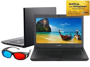 Notebook Positivo Sim+ 2460M com Intel" Dual Core - 2GB 320GB LCD 14 Grava DVD