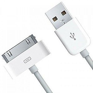 CABO DE DADOS USB 2.0 P/ IPHONE 3/4S COR BRANCO