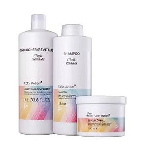 WELLA Color Motion Salon Trio - Shampoo + Condicionador + Máscara	Shampoo/Condicionador (1L) Máscara 500ml