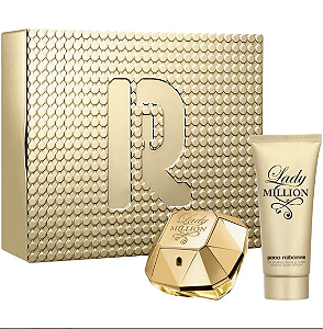 PACO RABANNE PERFUME LADY MILLION 80ML + CREME 100ML FEMININO EAU DE PARFUM