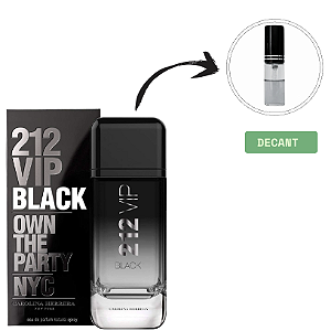(DECANT) CAROLINA HERRERA 212 VIP BLACK EAU DE PARFUM MASCULINO