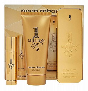 PACO RABANNE KIT 1 MILLION 100ML + GEL BANHO MASCULINO EAU DE TOILETTE