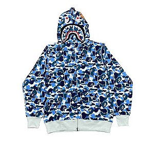 Blusa Moletom Bape Shark Camo Blue - ENCOMENDA