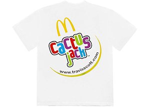 Camiseta Travis Scott x McDonald's Cj Smile T-Shirt Branca - ENCOMENDA