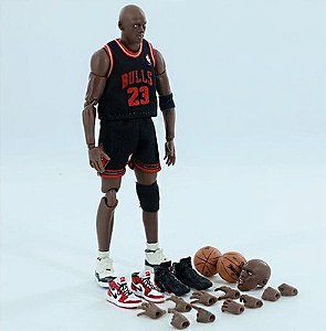 Boneco Michael jordan Bulls Black 2 Action Figure - Encomenda