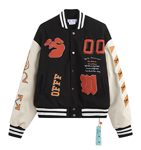 Jaqueta Off-White Varsity Black Orange  - Encomenda