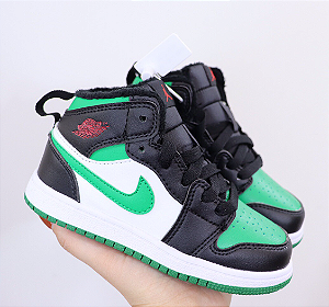 Tênis Nike Air Jordan 1 Green Infantil - Encomenda