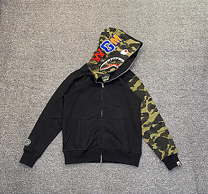 Moletom Bape Shark Camo Black Camo Express