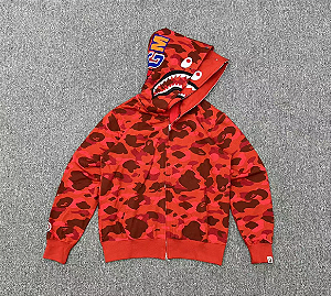 Moletom Bape Shark Duplo Camo Red Express