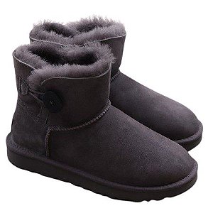 Bota UGG Mini Bailey Button II 'Gray' - ENCOMENDA