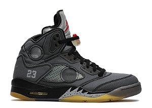 Tênis Nike Jordan 5 Retro Off-White Black PK - ENCOMENDA