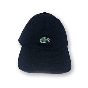 Boné Lacoste Logo Frontal - Preto