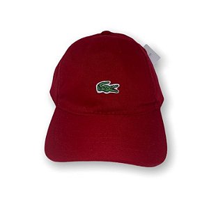 Boné Lacoste Logo Frontal - Vermelho